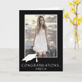 卒業記念の上限写真 カード (黄色い花)