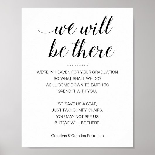 卒業記念の座席名が出る ポスター (正面)