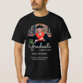 卒業記念の思い出に 卒業生の名前と写真をカスタマイズ Tシャツ (正面)