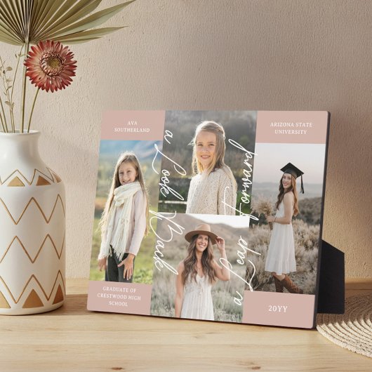 卒業記念の現在と過去の写真コラージュ フォトプラーク