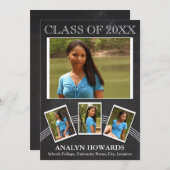 卒業記念の酒4 Photo Chalkboard 招待状 (正面/裏面)