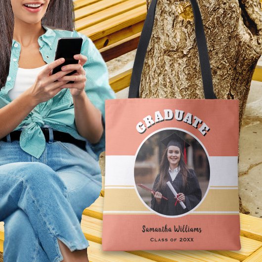 卒業記念カスタムすべき写真祝い トートバッグ