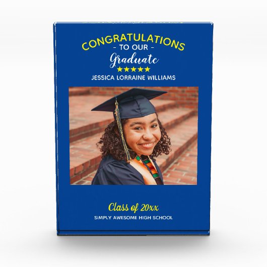 卒業記念カスタム写真 フォトブロック (正面)