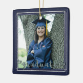 卒業記念カラー（変更できる背景色） セラミックオーナメント (左)