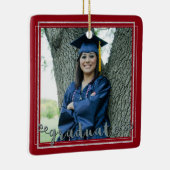 卒業記念カラー（変更できる背景色） セラミックオーナメント (右)