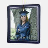 卒業記念カラー（変更できる背景色） セラミックオーナメント (左)