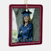 卒業記念カラー（変更できる背景色） セラミックオーナメント (右)