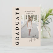 卒業記念カード5枚写真 招待状 (スタンド正面)