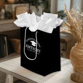 卒業記念キャップブラックおめでとう スモールペーパーバッグ