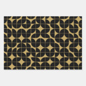 卒業記念キャップブラック金ゴールド ラッピングペーパーシート (正面2)