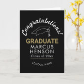 卒業記念キャップ カード (黄色い花)