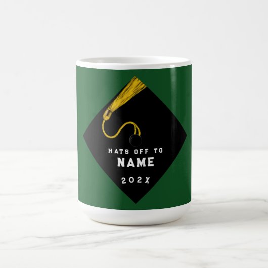 卒業記念ギフトグリーン コーヒーマグカップ (中央)