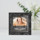 卒業記念グラッドウッドダマスクヴィンテージ写真 招待状 (スタンド正面)