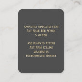 卒業記念ゲストカードワンフォト 名刺 (裏面)