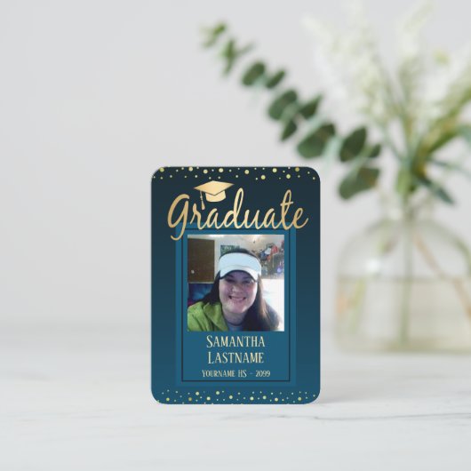 卒業記念ゲストカードワンフォト 名刺 (スタンド正面)