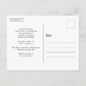 卒業記念シンプルの招待状 インビテーションポストカード (裏面)