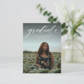 卒業記念シンプルの招待状 インビテーションポストカード (スタンド正面)