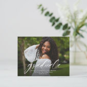 卒業記念シンプルの招待状 インビテーションポストカード (スタンド正面)