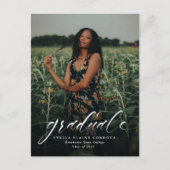 卒業記念シンプルの招待状 インビテーションポストカード (正面)