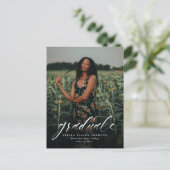 卒業記念シンプルの招待状 インビテーションポストカード (スタンド正面)