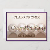 卒業記念バルーン（紫） 招待状 (正面)