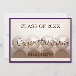 卒業記念バルーン（紫） 招待状