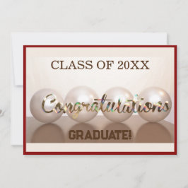 卒業記念バルーン（赤） 招待状