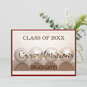 卒業記念バルーン（赤） 招待状 (スタンド正面)