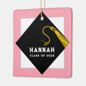 卒業記念パーソナライズされた品 セラミックオーナメント (左)