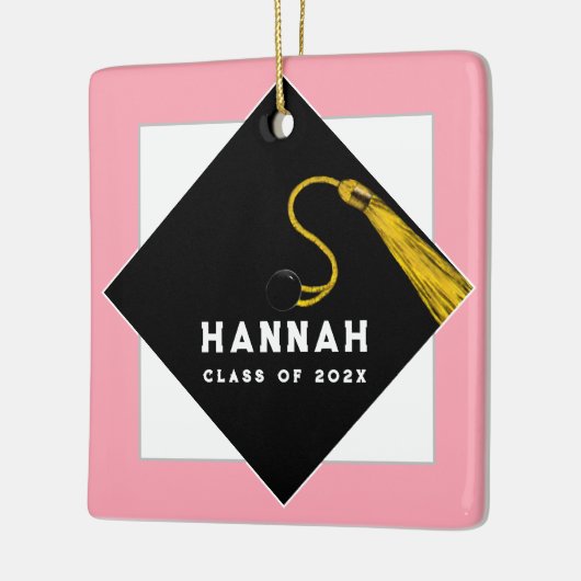 卒業記念パーソナライズされた品 セラミックオーナメント (左)