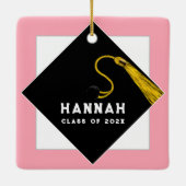 卒業記念パーソナライズされた品 セラミックオーナメント (裏面)