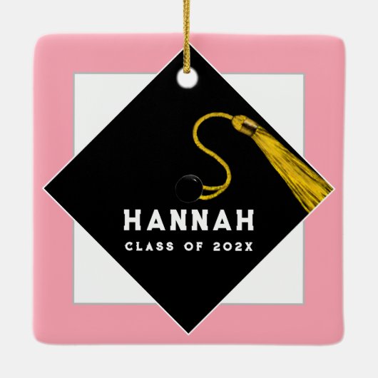 卒業記念パーソナライズされた品 セラミックオーナメント (裏面)
