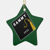 卒業記念パーソナライズされた品 セラミックオーナメント (左)