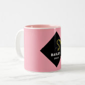 卒業記念パーソナライズされた品 ツートーンマグカップ (正面左)