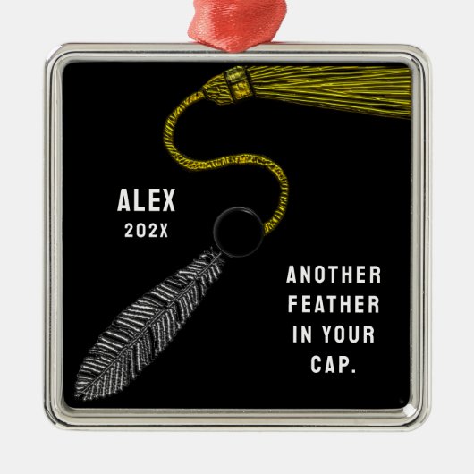卒業記念パーソナライズされた品 メタルオーナメント (正面)