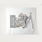 卒業記念パーソナライズされた地 タペストリー (正面(横))