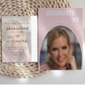 卒業記念ピンクラモダンード写真 ポストカード