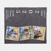 卒業記念フォトコラージュ フリースブランケット (正面(横))