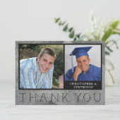 卒業記念フォーマル石の写真ありがとう サンキューカード (スタンド正面)