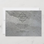 卒業記念フォーマル石の写真ありがとう サンキューカード (裏面)