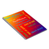卒業記念ブック、鮮やかなレインボーオレンジレッド ノートブック (右側)