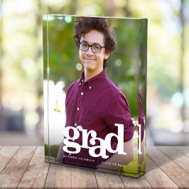 卒業記念モダンボールドタイポグラフィーのカスタムキープ フォトブロック