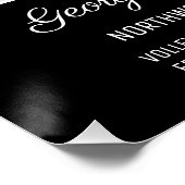 卒業記念モダン写真コラージュClassy Bk ポスター (コーナー)