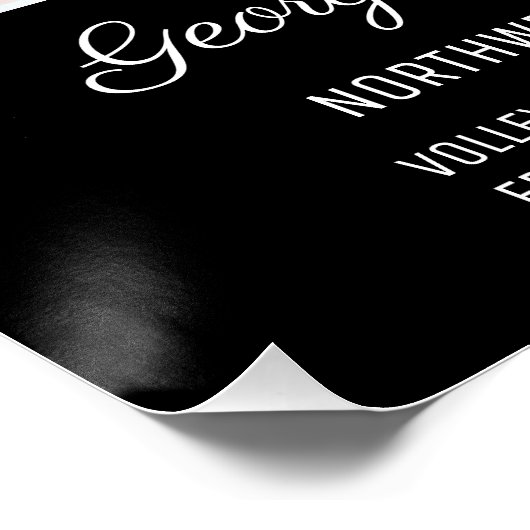 卒業記念モダン写真コラージュClassy Bk ポスター (コーナー)