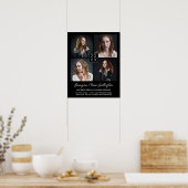 卒業記念モダン写真コラージュClassy Bk ポスター (キッチン)