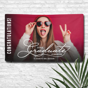 卒業記念モダン写真 横断幕