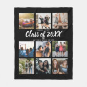 卒業記念モダン贈り物9枚の写真コラージュ フリースブランケット (正面)