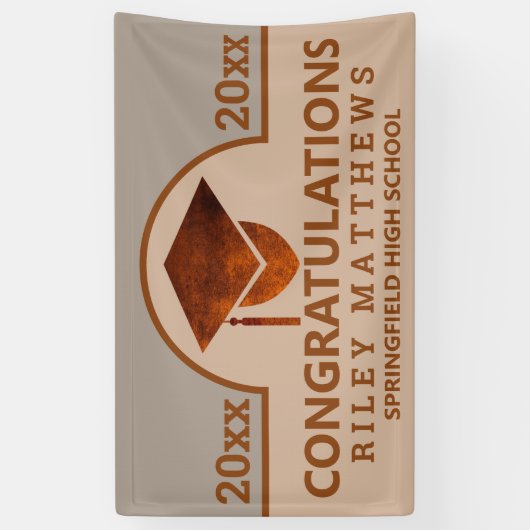 卒業記念モダン銅卒業生 横断幕 (縦)