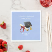 卒業記念モルタルボード卒業証書 スタンダードランチョンナプキン (インサイチュ)