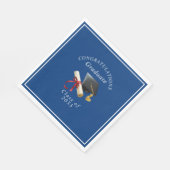 卒業記念モルタルボード卒業証書 スタンダードランチョンナプキン (角)